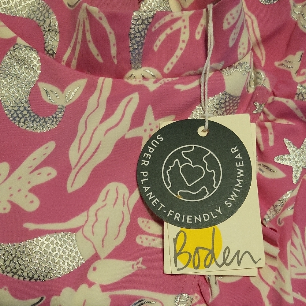 Boden Rashguard with Metallic Mermaids And Accents Swirls - Picture 3 of 4